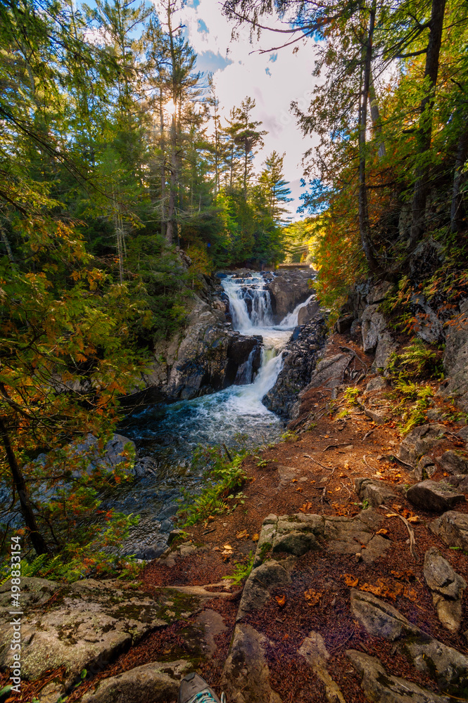 waterfall in autumn waterfall in autumn