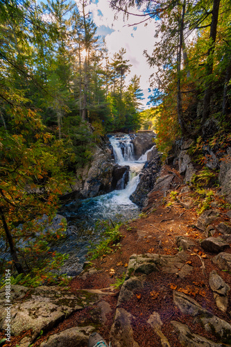 waterfall in autumn