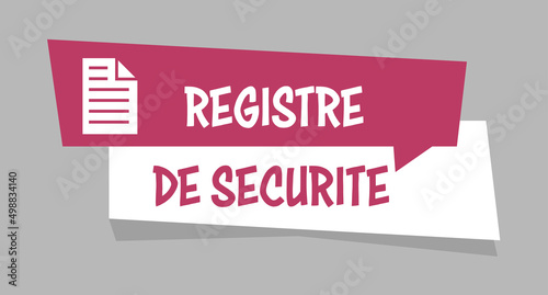 Logo registre de sécurité.