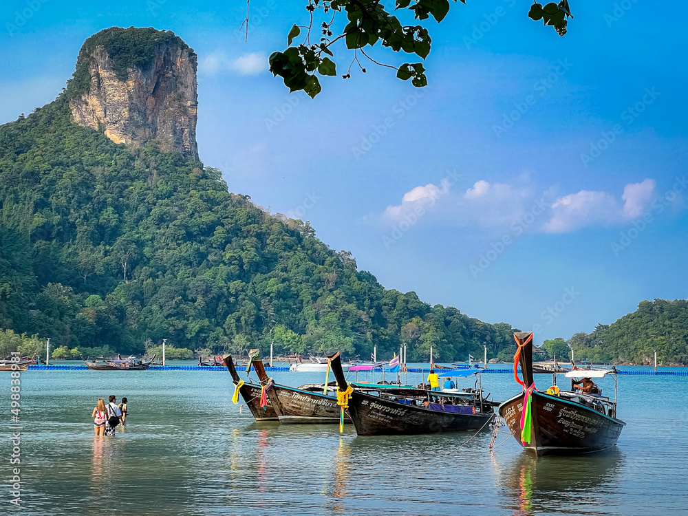The boat is on Railay Island.