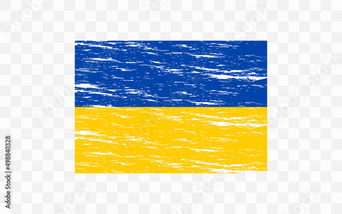 Grunge Flag of Ukraine brush stroke effect background Patriotic Ukraine flag web site app UI on a National symbol
