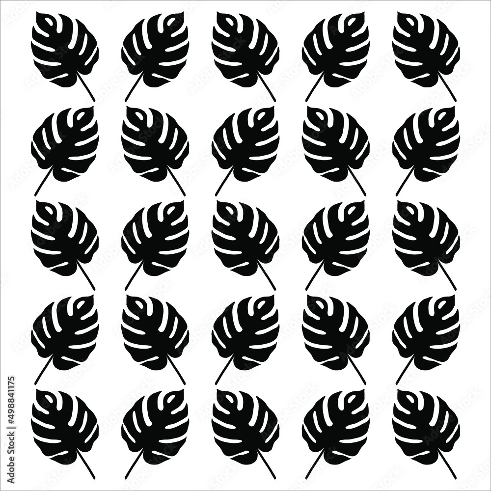 Tropical Leaf Motifs Pattern. Decoration for Interior, Exterior, Carpet, Textile, Garment, Cloth, Silk, Tile, Plastic, Paper, Wrapping, Wallpaper, Pillow, Sofa, Background, Ect. Vector Illustration