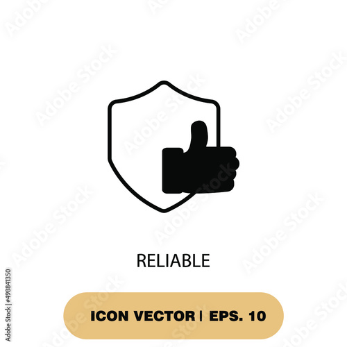 reliable icons  symbol vector elements for infographic web