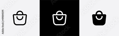 Shopping bag Icon. Online shop symbol, E-Commerce Logo, Paper bags symbol sign, vector illustration