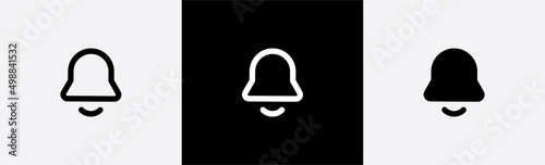 Notification bell icon. Alarm symbol. Incoming inbox message sign, vector illustration