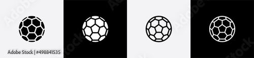 Soccer ball icon. football simple black style symbol sign, Vector illustration.