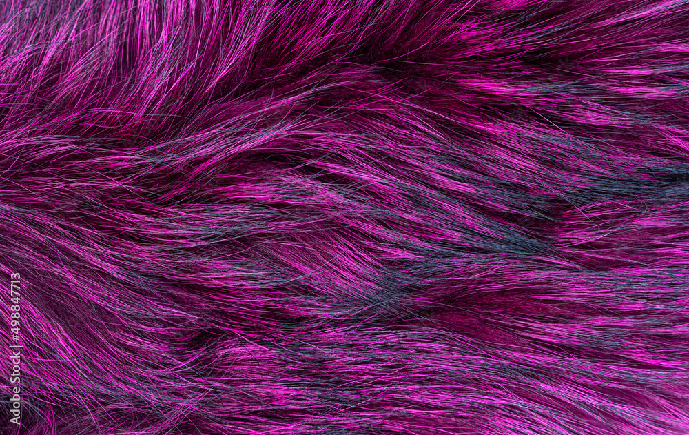 Fototapeta premium Natural fur texture, trendy color, flat lay closeup