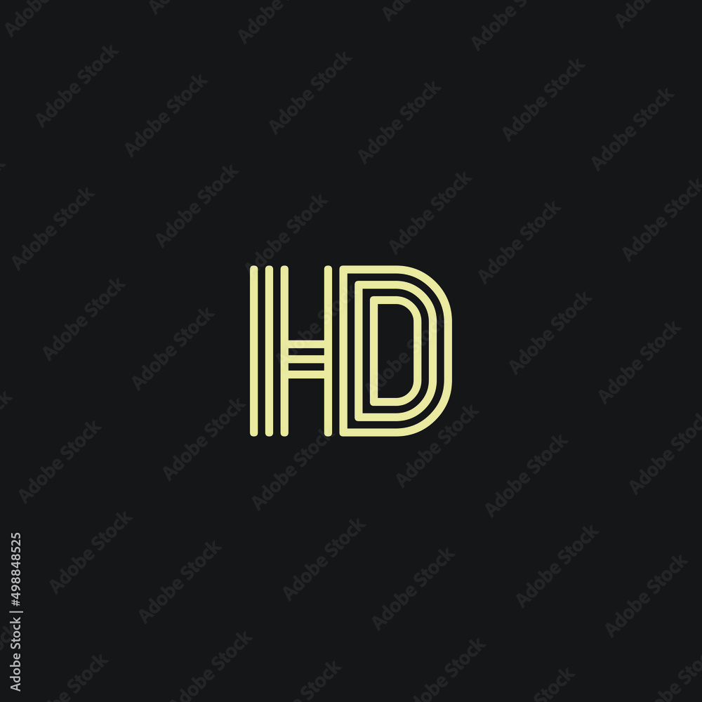 Modern creative initial letter HD logo icon design