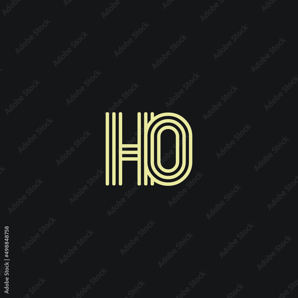 Modern creative initial letter HO logo icon design