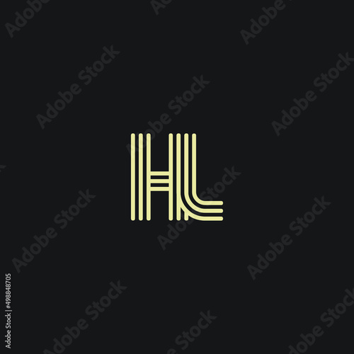 Modern creative initial letter HL logo icon design