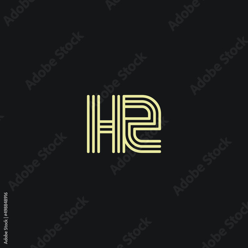 Modern creative initial letter HZ logo icon design