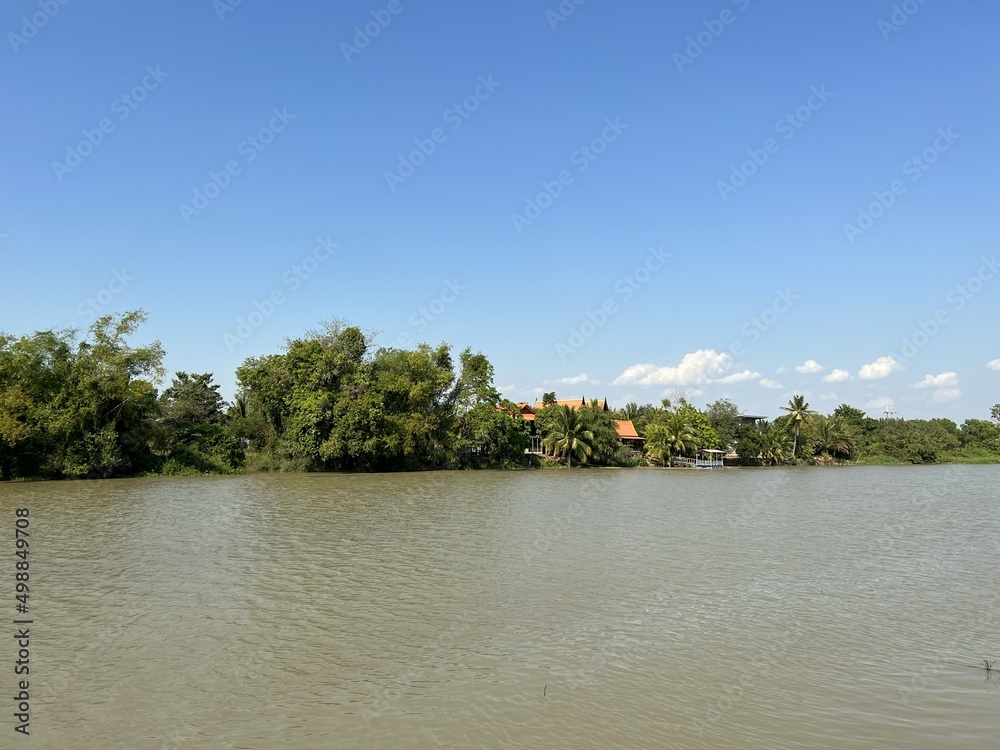 Naklejka premium Bangprakong river in chachoengsao thailand
