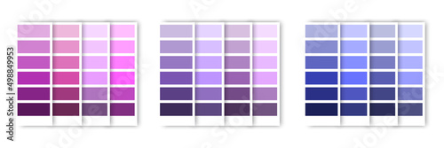 Purple blue palettes in vintage style on colorful background. Vector illustration. stock image. 