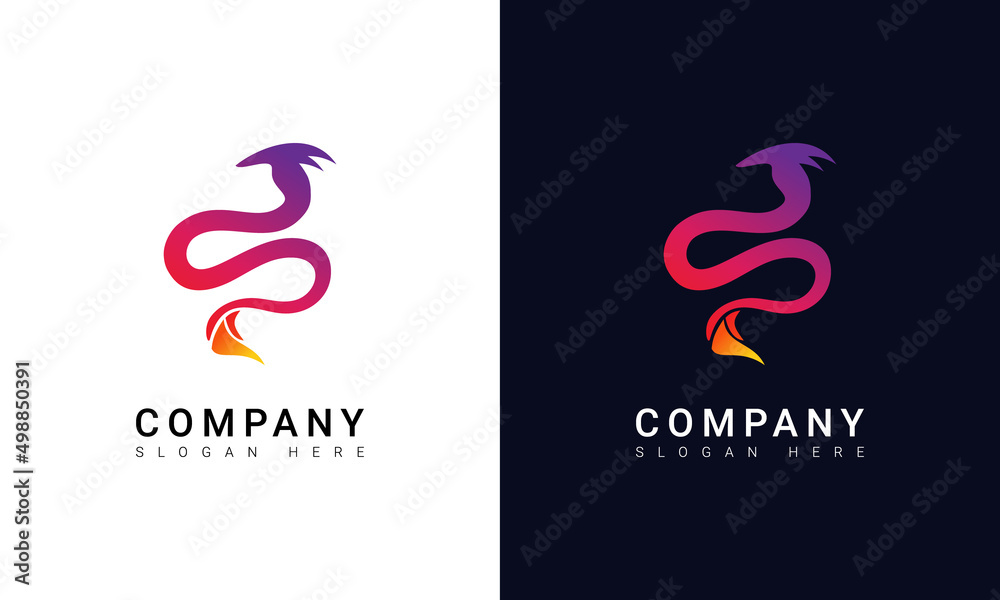 Dragon Logo Template Stock Vector | Adobe Stock