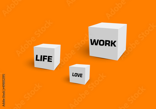 Work,Life and Love management. Life problems solution.
Human lifestyle illustration
