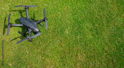 Drone ready for take off 
