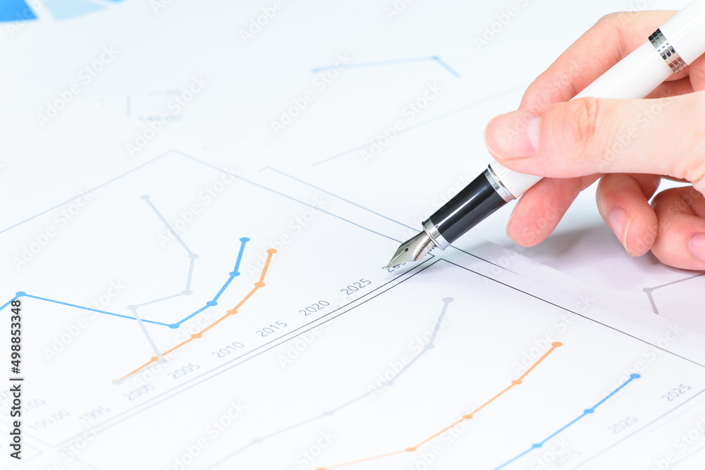 a person who is looking at financial statements in a company a person who is looking at financial statements in a company