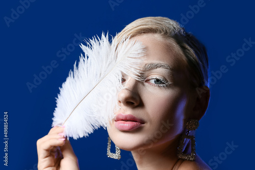 Beautiful young woman with ...