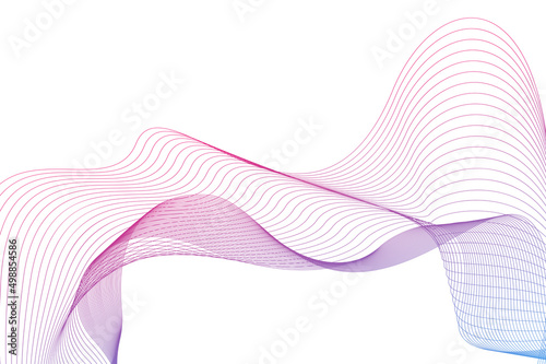 Vector wave lines flowing dynamic isolated on white background. Abstract background.