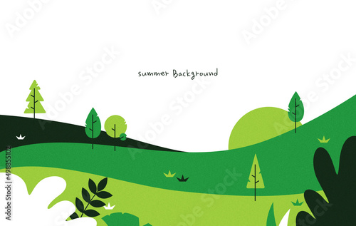 Cool Summer Line Background Illustration 