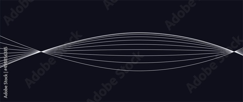 Abstract wavy curve line interpolated on a solid color background vector illustration. Perfect for background, desktop background, backdrop, technology theme background.