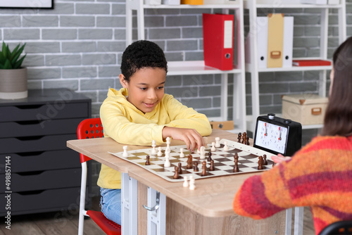 Little children playing che...