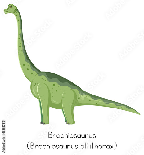 Brachiosaurus in green color © blueringmedia