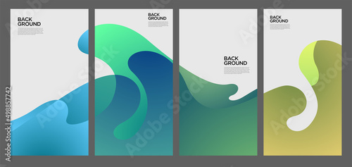 Colorful abstract liquid and fluid shape for banner and brochure design