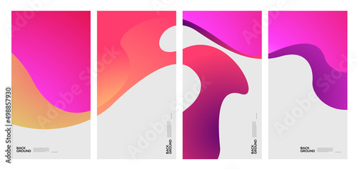 Colorful abstract liquid and fluid shape for banner and brochure design