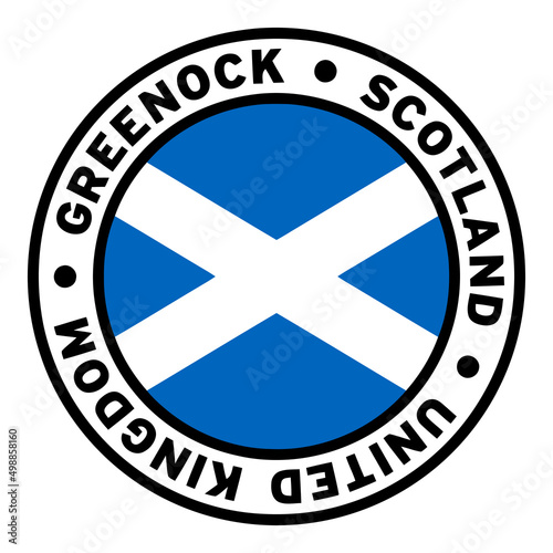 Round Greenock Scotland United Kingdom Flag Clipart photo