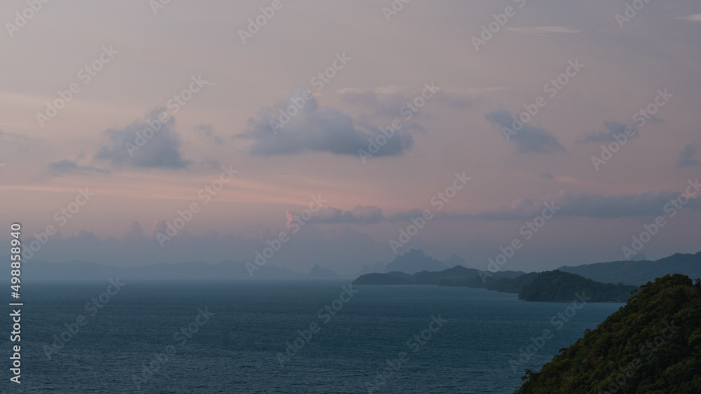 Landscape image of the islands and the sea in Koh Yao, Phang Nga, Thailand