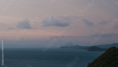 Landscape image of the islands and the sea in Koh Yao, Phang Nga, Thailand