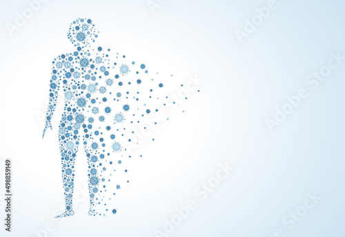 Colonial virus covid-19 molecule body concept of the human DNA  chemistry science used in medicine and business