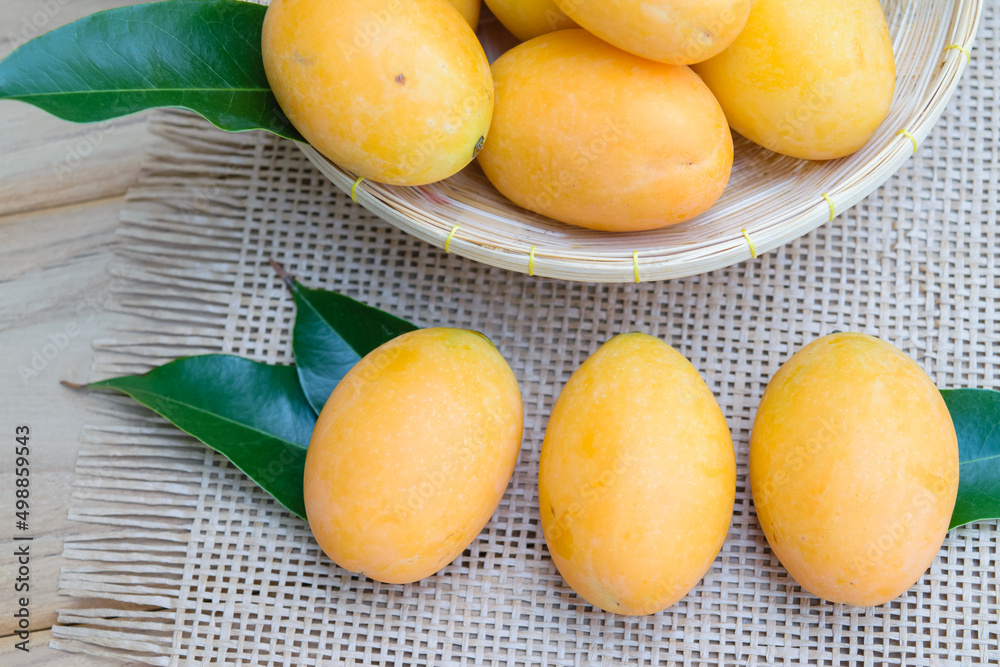 Plum mango, or Marian plum fruit Plum mango, or Marian plum fruit