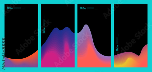 Colorful abstract liquid and fluid shape for banner and brochure design