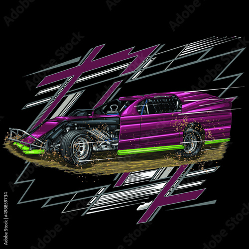 dirt race isolated on black background for poster, t-shirt print, business element, social media content, blog, sticker, vlog, and card. vector illustration.