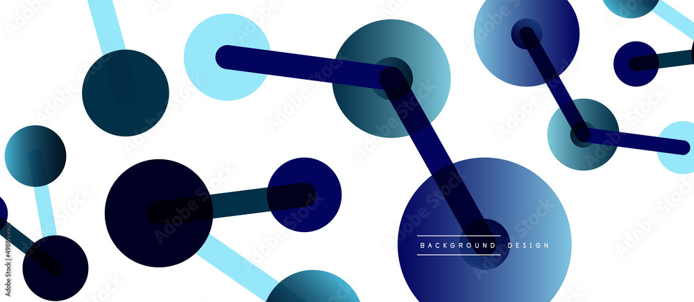 Abstract background. Round dots connected by lines. Trendy techno business template for wallpaper, banner, background or landing Abstract background. Round dots connected by lines. Trendy techno business template for wallpaper, banner, background or landing