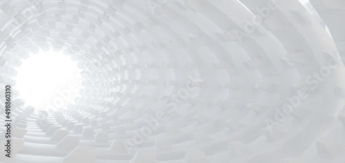 Obraz na płótnie Luxury white abstract architectural minimalistic background. Contemporary showroom. Modern exhibition stand. Empty gallery. Backlight. Polygonal Graphic Design. 3D illustration and rendering. w salonie