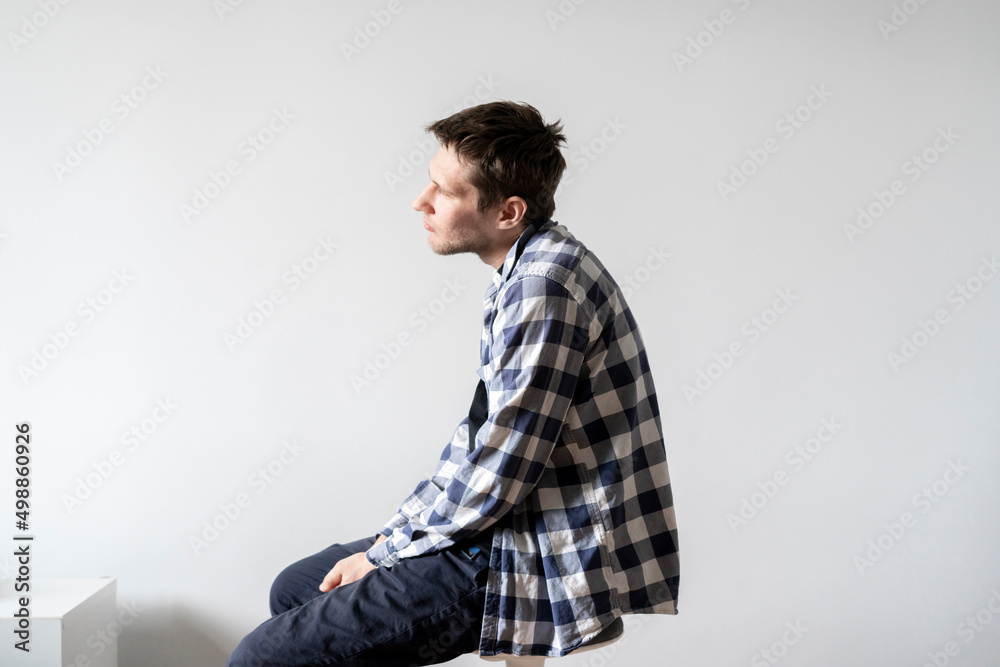 Hunchbacked person with wrong bad posture, back bones pain and problems Hunchbacked person with wrong bad posture, back bones pain and problems