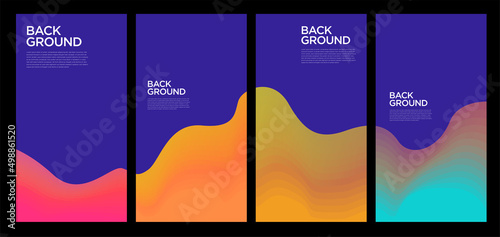 Colorful abstract liquid and fluid shape for banner and brochure design