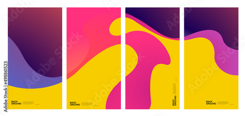 Colorful abstract liquid and fluid shape for banner and brochure design