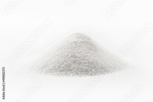 heap of salt isolated on white background 