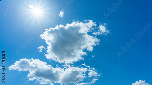 Fototapeta Naklejka Na Ścianę i Meble -  Refreshing blue sky and cloud background material_new_11