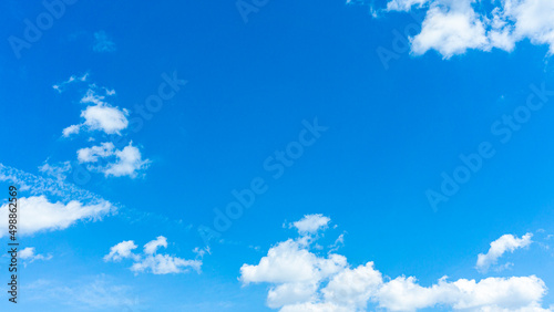 Refreshing blue sky and cloud background material_new_04