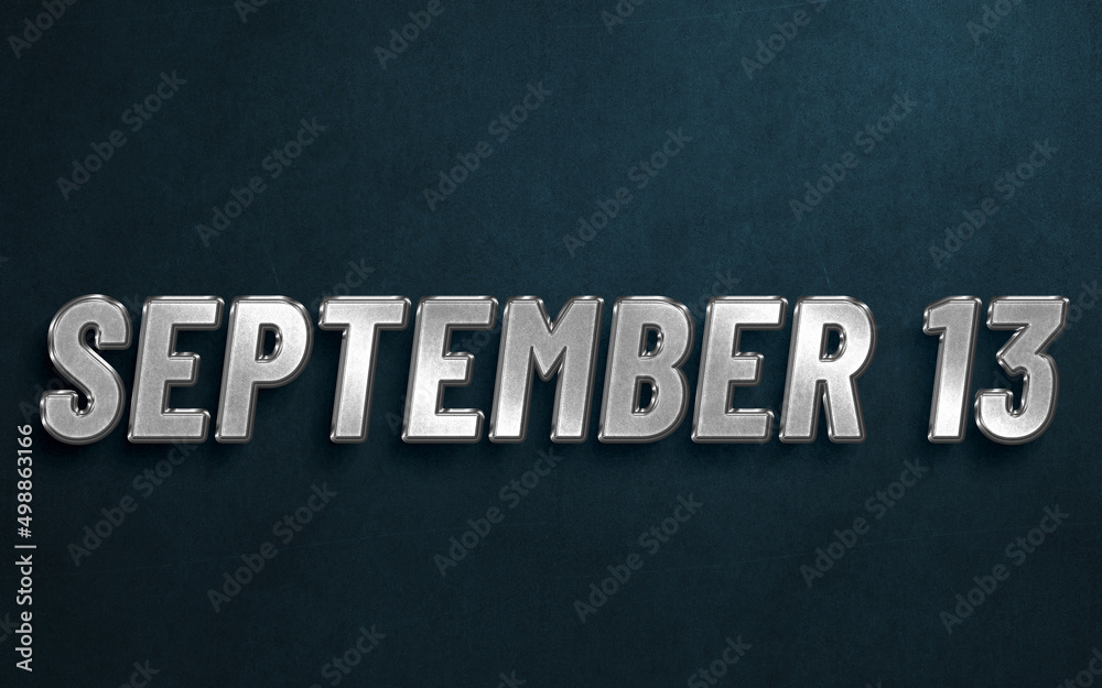 SEPTEMBER IN SILVER HIGH RELIEF LETTERS ON DARK BACKGROUND SEPTEMBER IN SILVER HIGH RELIEF LETTERS ON DARK BACKGROUND