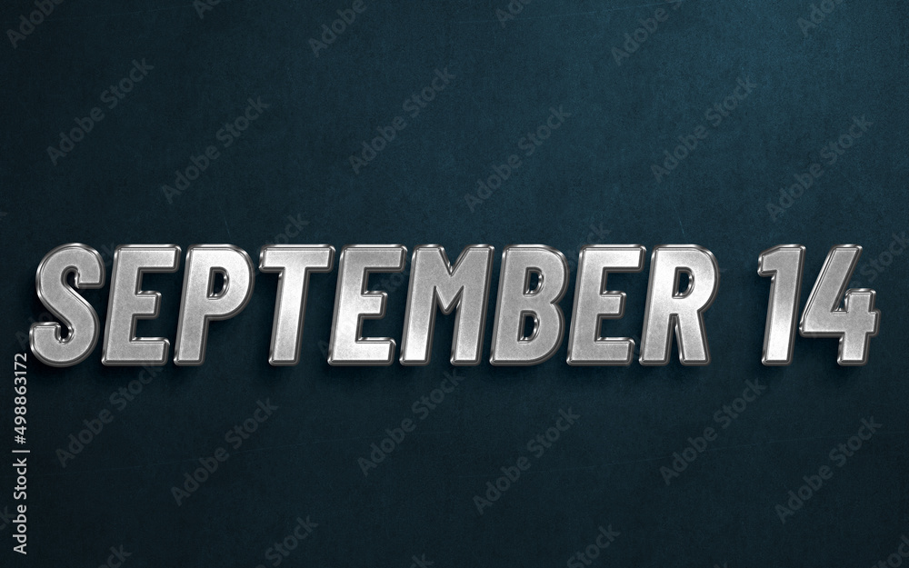 SEPTEMBER IN SILVER HIGH RELIEF LETTERS ON DARK BACKGROUND SEPTEMBER IN SILVER HIGH RELIEF LETTERS ON DARK BACKGROUND