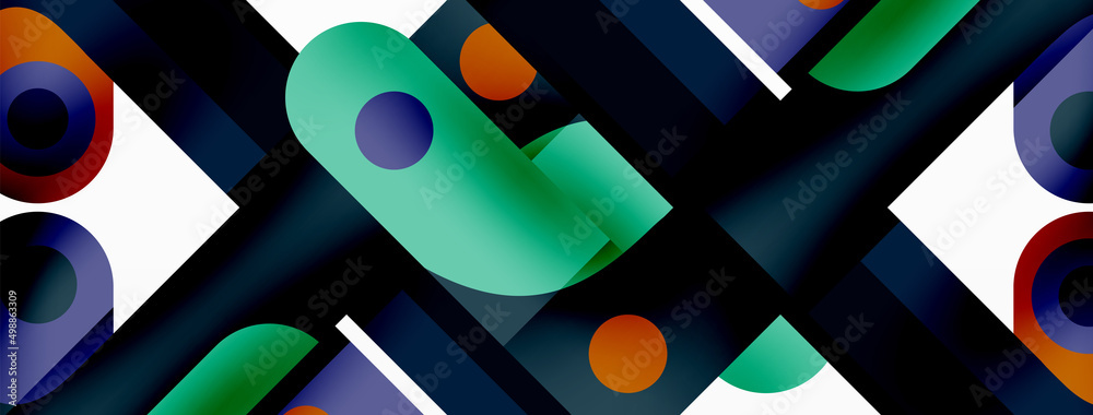 Colorful dynamic stripe composition. Lines geometric creative abstract background for wallpaper, banner or landing