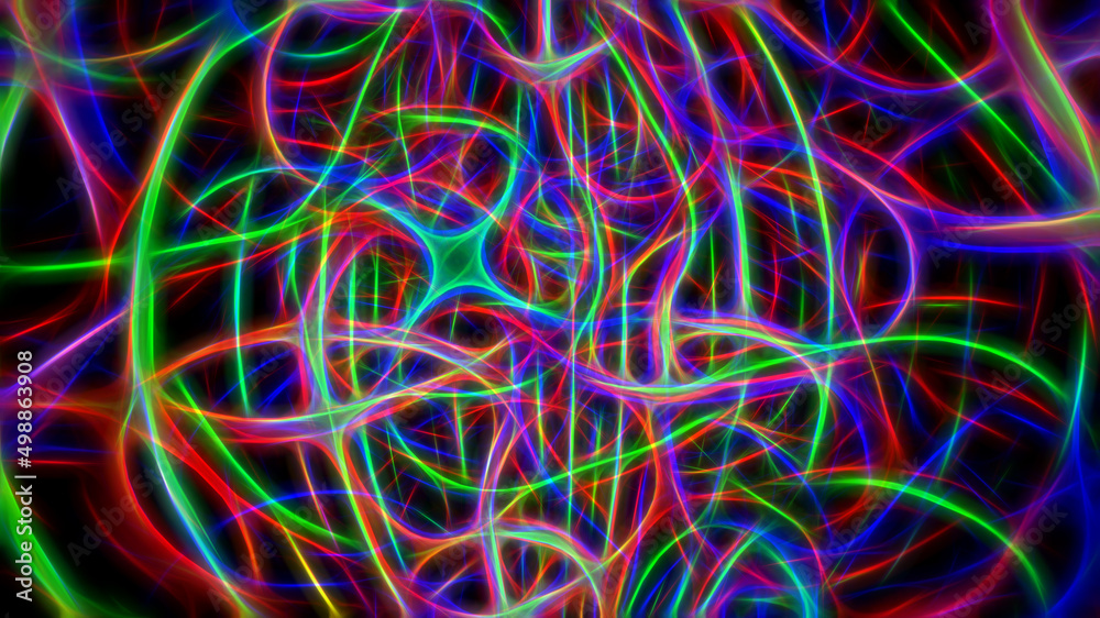 Abstract textural multicolored luminous fractal background.