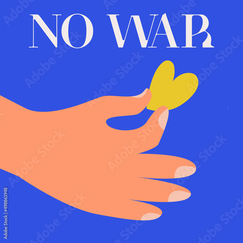 Pray for peace Ukraine Vector flat illustration concept of Praying, mourning, humanity. No war.
