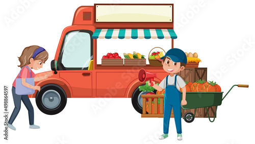 Man selling vegetables at flea market